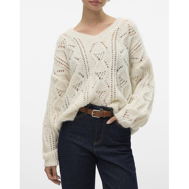 Product VERO MODA VMNEWERINSTRUCTURE LS V-NK PULLOV GA BOO base image