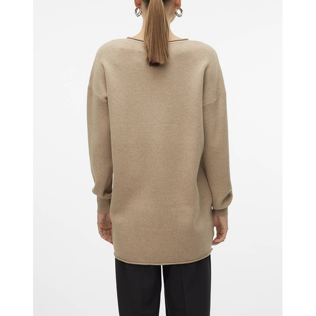 Product VERO MODA VMGOLD ROLL LS LONG V-NECK PULLOVER GA base image