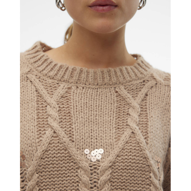 Product VERO MODA VMUNA LS O-NECK PULLOVER GA base image