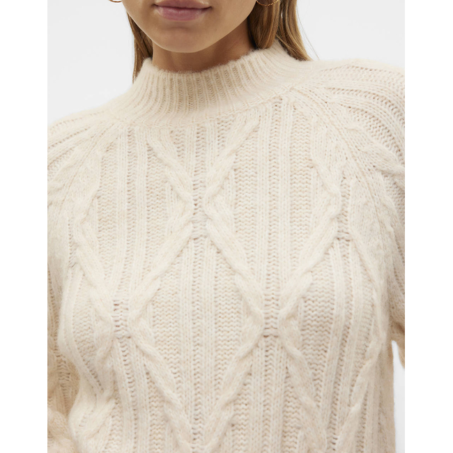 Product VERO MODA VMBAILY LS HIGHNECK PULLOVER GA base image
