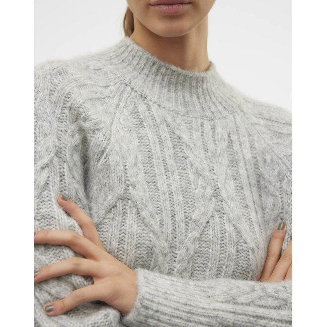 Product VERO MODA VMBAILY LS HIGHNECK PULLOVER GA base image