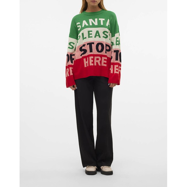 Product VERO MODA VMSANTATEXT LS O-NECK PULLOVER XMAS base image