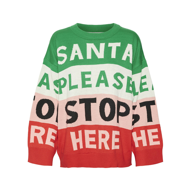 Product VERO MODA VMSANTATEXT LS O-NECK PULLOVER XMAS base image