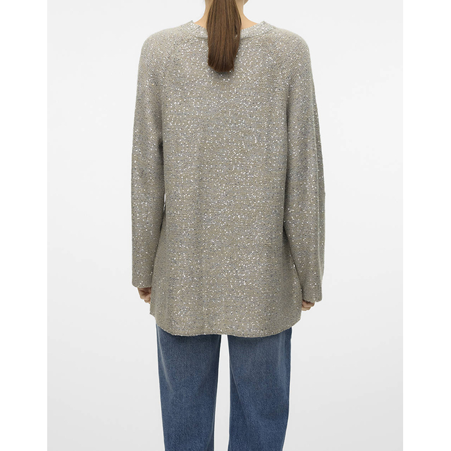 Product VERO MODA VMLEILANI NEW LS O-NECK LONG PULLOVE REP base image