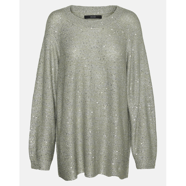 Product VERO MODA VMLEILANI NEW LS O-NECK LONG PULLOVE REP base image