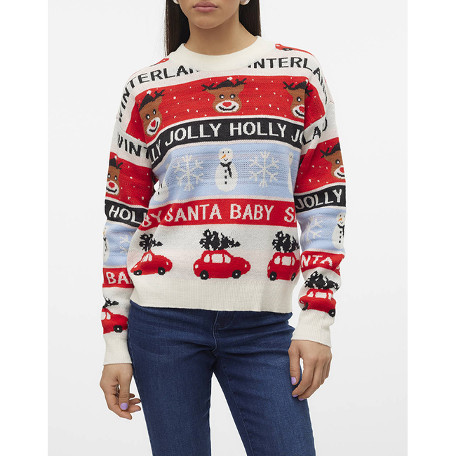 Product VERO MODA VMHOLLY JOLLYFLAKES LS O-NECK PULL.XMAS base image