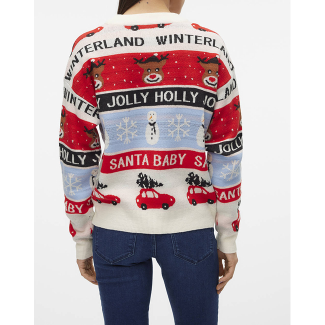 Product VERO MODA VMHOLLY JOLLYFLAKES LS O-NECK PULL.XMAS base image