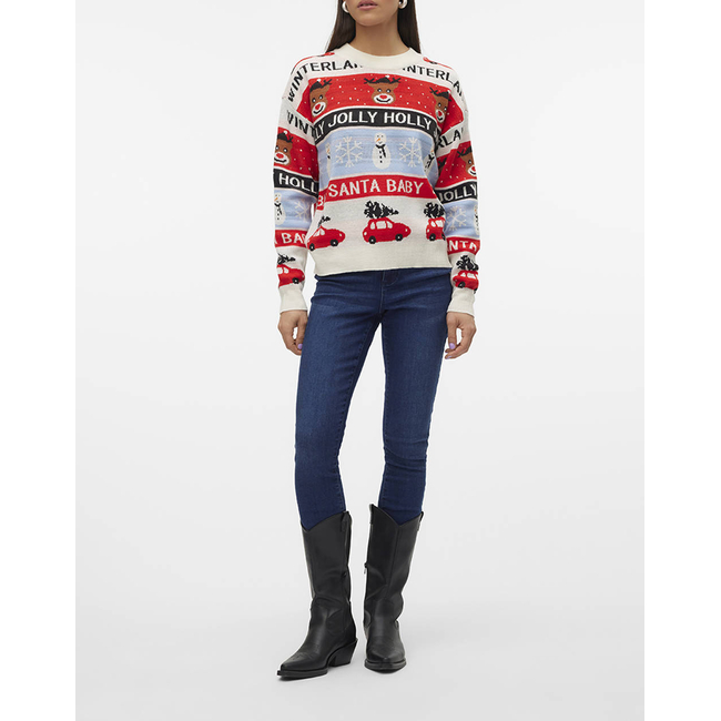Product VERO MODA VMHOLLY JOLLYFLAKES LS O-NECK PULL.XMAS base image