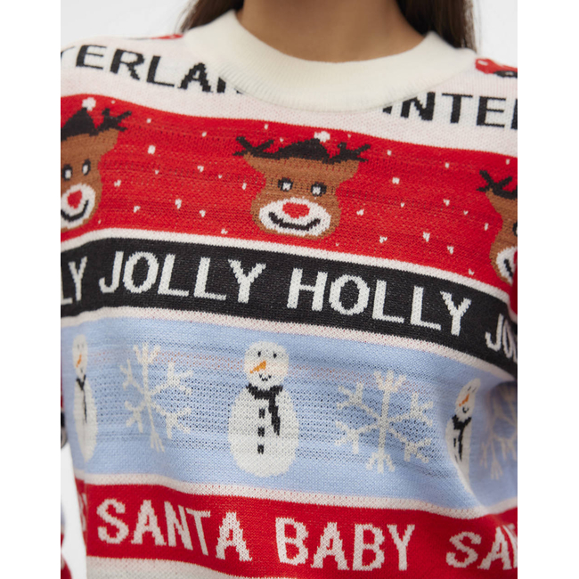 Product VERO MODA VMHOLLY JOLLYFLAKES LS O-NECK PULL.XMAS base image