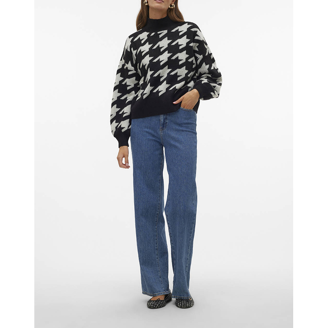 Product VERO MODA VMMIRA LS HIGHNECK PULLOVER GA BOO base image