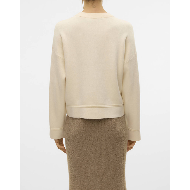 Product VERO MODA VMGOLD PIPING LS O-NECK PULLOVER GA base image