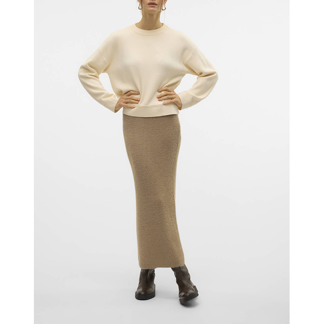 Product VERO MODA VMGOLD PIPING LS O-NECK PULLOVER GA base image
