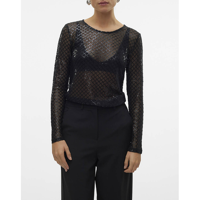Product VERO MODA VMSAFINA LS O-NECK TOP JRS base image