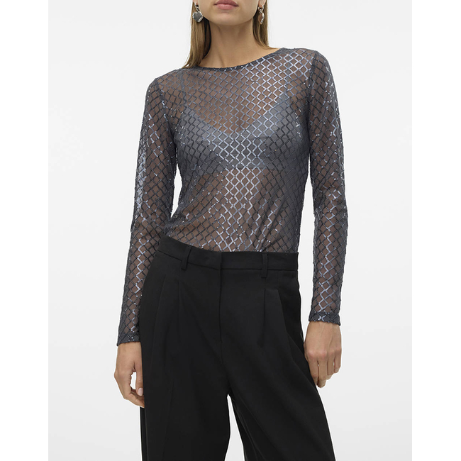 Product VERO MODA VMSAFINA LS O-NECK TOP JRS base image