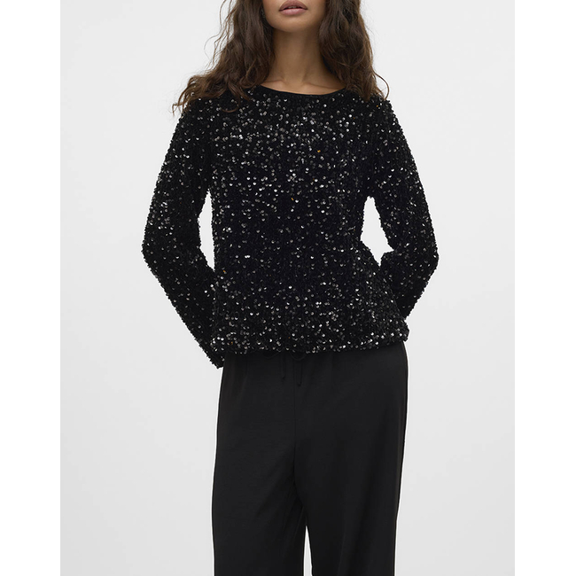 Product VERO MODA VMBELLA LS BOATNECK TOP JRS base image