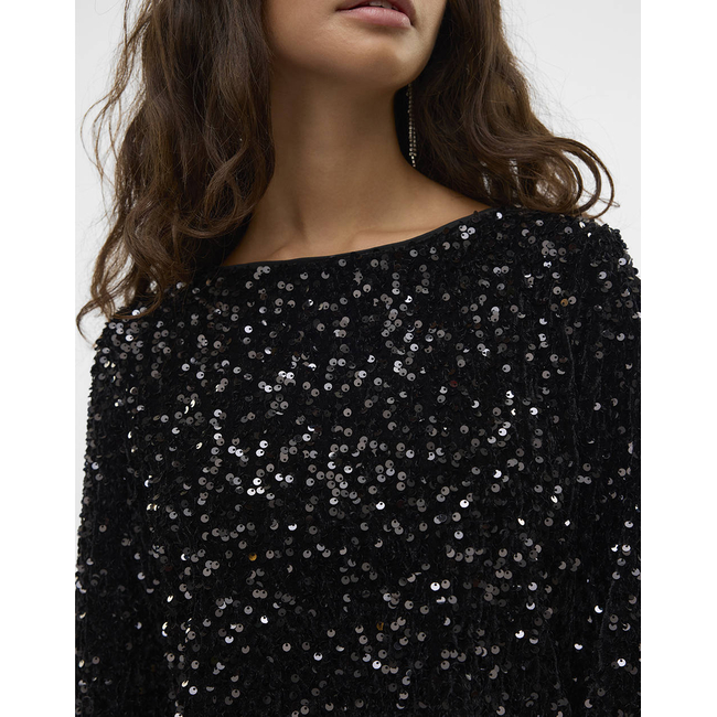 Product VERO MODA VMBELLA LS BOATNECK TOP JRS base image