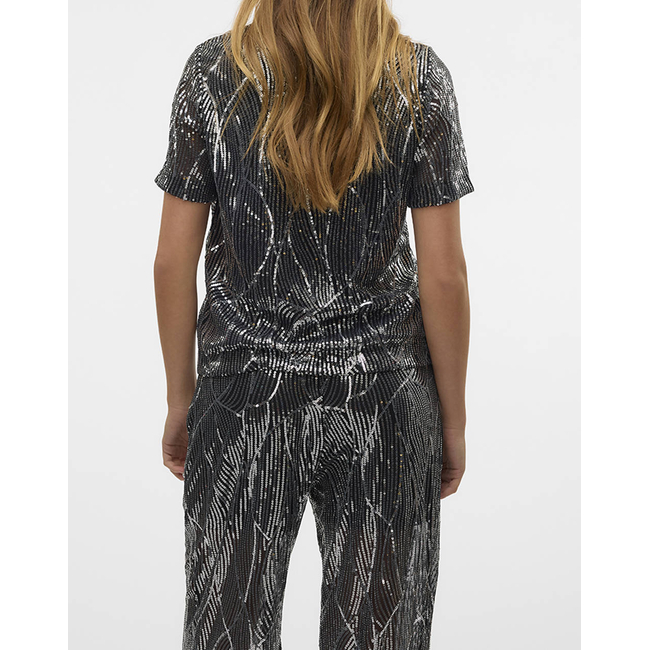 Product VERO MODA VMELLEN SS V-NECK TOP JRS base image