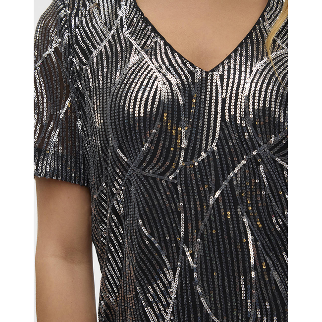 Product VERO MODA VMELLEN SS V-NECK TOP JRS base image