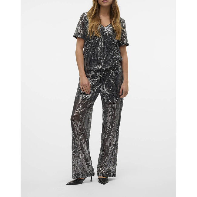 Product VERO MODA VMELLEN SS V-NECK TOP JRS base image