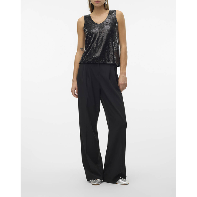 Product VERO MODA VMKAJE SL V-NECK TOP JRS GA base image