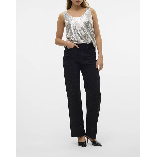 Product VERO MODA VMKAJE SL V-NECK TOP JRS GA base image