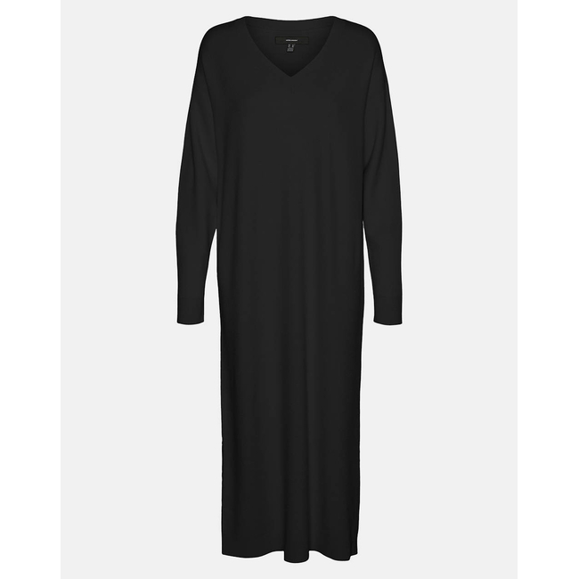 Product VERO MODA VMGOLD LS V-NECK 7/8 DRESS GA base image