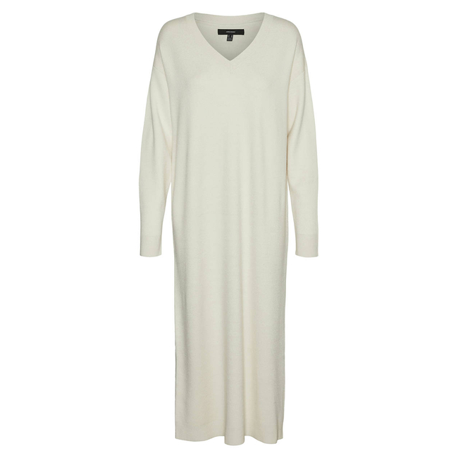 Product VERO MODA VMGOLD LS V-NECK 7/8 DRESS GA base image