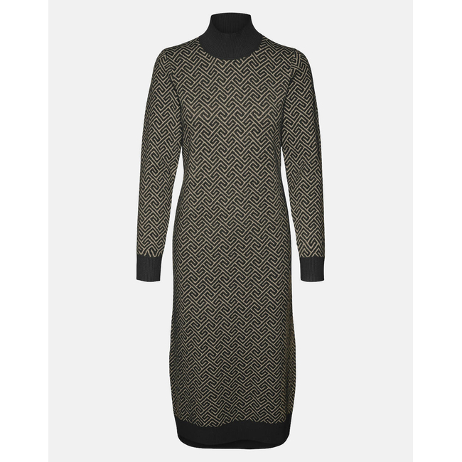 Product VERO MODA VMARIA ART LS HIGH-NECK CALF DRESS REP base image