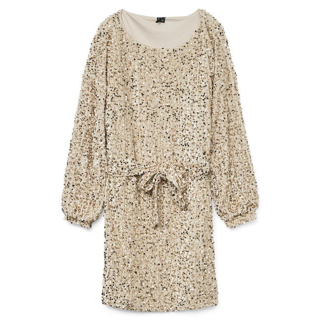 Product VERO MODA VMBELLA LS BOATNECK SHORT DRESS JRS base image