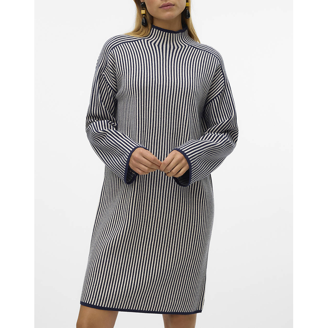 Product VERO MODA VMGOLD HIGHNECK PINSTRIPE SHORT DRESS GA base image