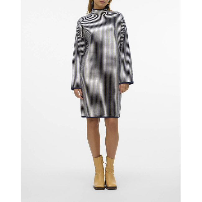 Product VERO MODA VMGOLD HIGHNECK PINSTRIPE SHORT DRESS GA base image