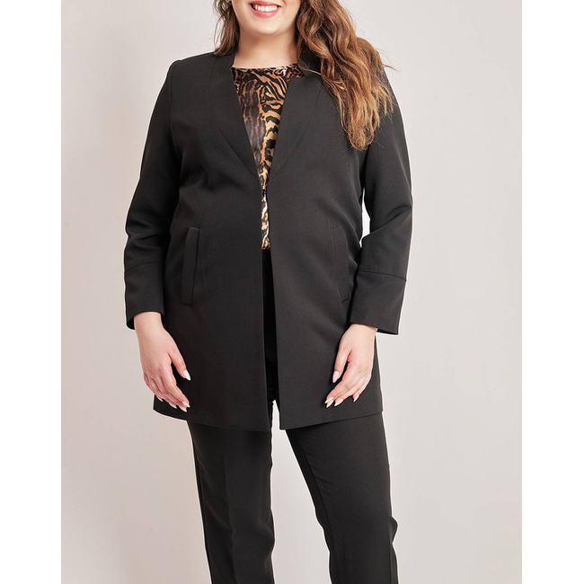 Product PARABITA Μακρύ σακάκι κρεπ μαντό base image