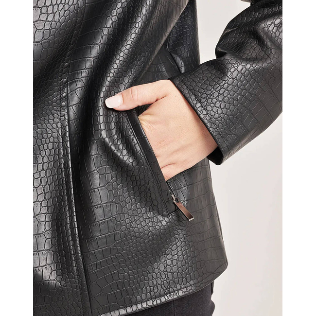 Product PARABITA Biker τζάκετ δερματίνη κροκό base image