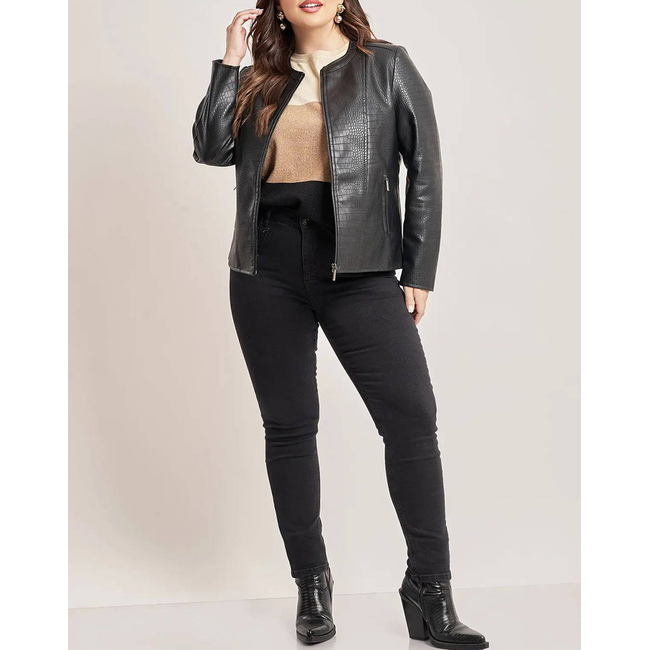 Product PARABITA Biker τζάκετ δερματίνη κροκό base image
