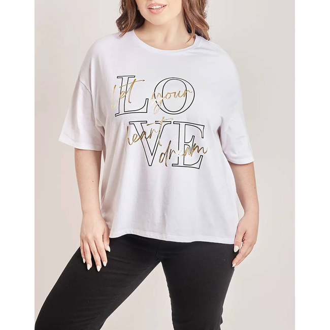Product PARABITA T-shirt βαμβακερό με στάμπα LOVE base image