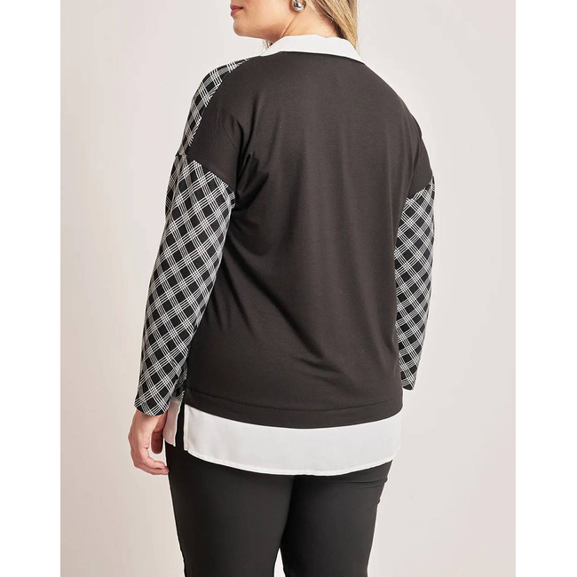 Product PARABITA Knitted plaid shirt with shirt detail base image