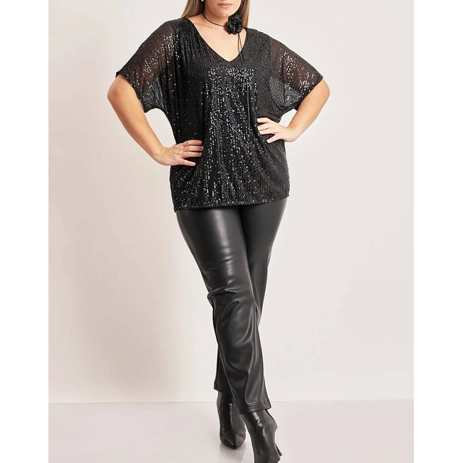 Product PARABITA "V" sequin shirt base image