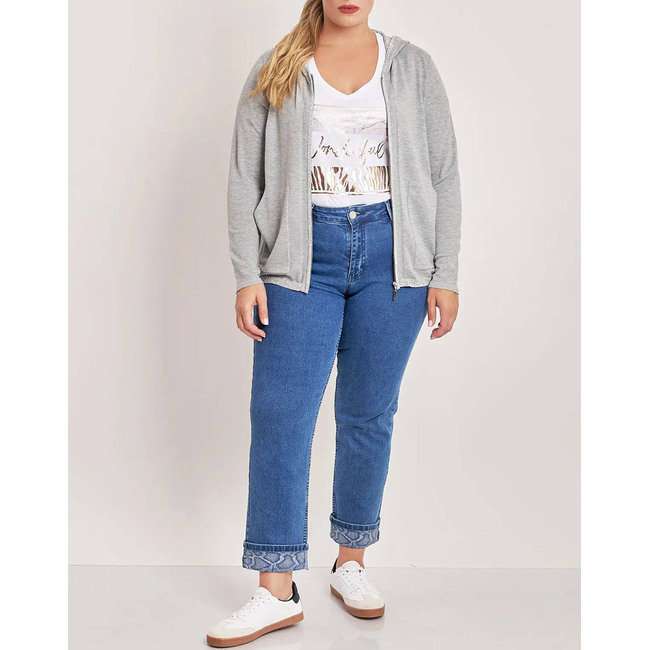 Product PARABITA Πλεκτή ζακέτα με κουκούλα και λούρεξ base image