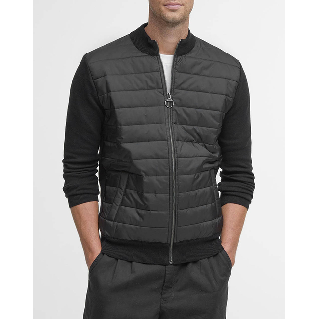 BARBOUR ESSENTIAL CARN BAFFLE ZIP THROUGH KNITTED JUMPER