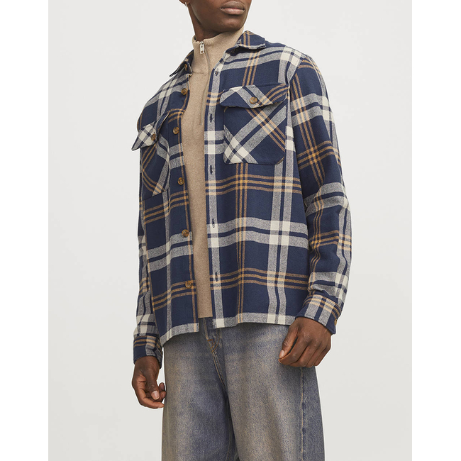 Product JACK&JONES JPRRAYMOND MELANGE CHECK LS OVERSHIRT SN base image