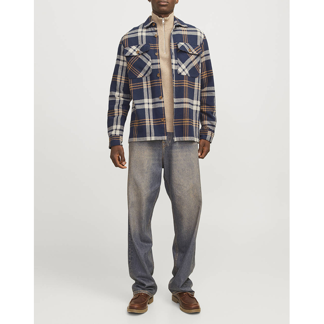 Product JACK&JONES JPRRAYMOND MELANGE CHECK LS OVERSHIRT SN base image
