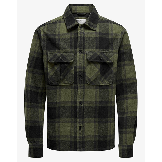 Product ONLY&SONS ONSCEDRIC LIFE CHECK OVERSHIRT NOOS base image