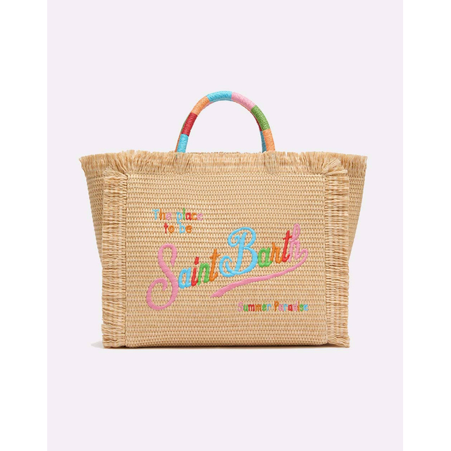 Product MC2 COLETTE STRAW N-STRAW BAG WITH HANDLE-11 MULTIC EMB (Dimensions: 26 x 23 x 15 cm.) base image