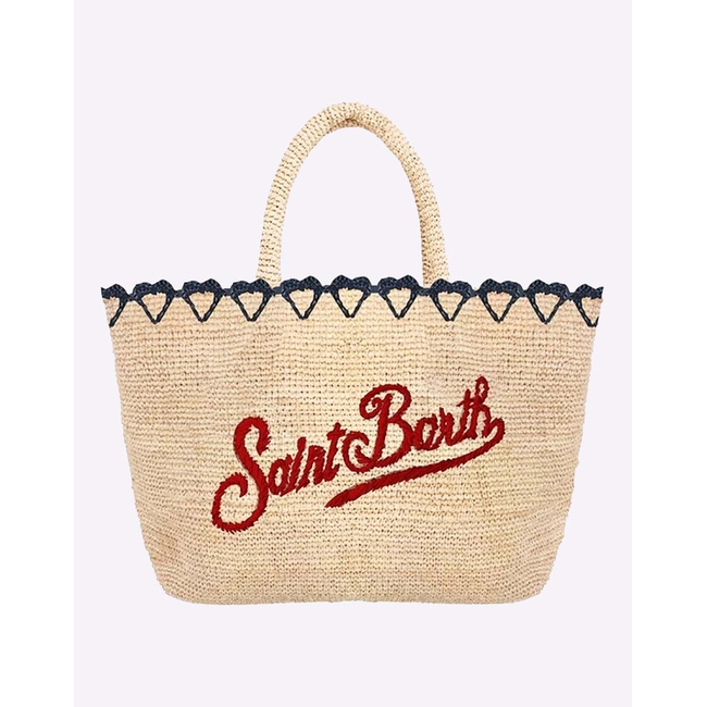 Product MC2 RAFFIA BEACH MID-BEACH BAG IN RAFFIA-HEART BORDER 1041 EMB (Διαστάσεις: 36 x 23εκ.) base image