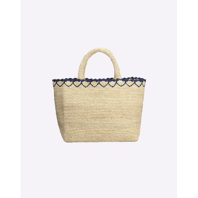Product MC2 RAFFIA BEACH MID-BEACH BAG IN RAFFIA-HEART BORDER 1041 EMB (Διαστάσεις: 36 x 23εκ.) base image