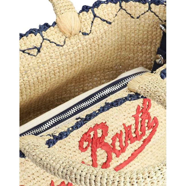 Product MC2 RAFFIA BEACH MID-BEACH BAG IN RAFFIA-HEART BORDER 1041 EMB (Διαστάσεις: 36 x 23εκ.) base image