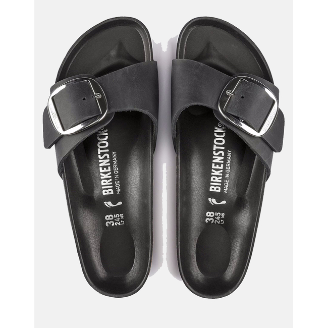Product BIRKENSTOCK  F25 LEATHER MADRID BIG BUCKLE LEOI BLACK HEX 35 - 43 NARROW CORE ESSENTIAL ΠΑΠΟΥΤΣΙ ΓΥΝΑΙΚΕΙΟ base image