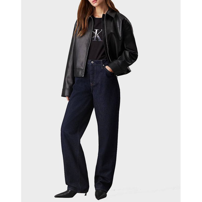 Product CALVIN KLEIN JEANS FAUX LEATHER ZIPPED JACKET base image
