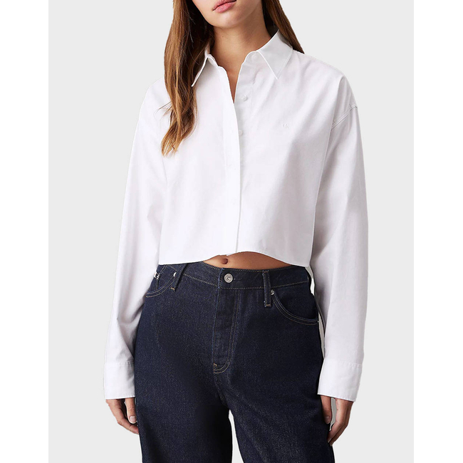 Product CALVIN KLEIN JEANS OXFORD LS CROPPED SHIRT base image