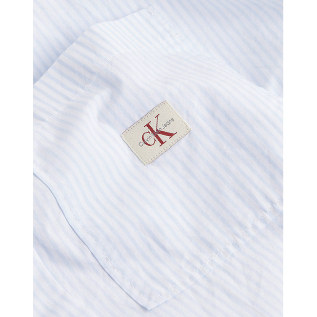 Product CALVIN KLEIN JEANS WOVEN LABEL CROPPED SHIRT base image